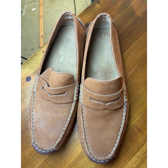 Cole Haan Mens Tan Leather Pinch Grand OS Penny Loafer Driving Mocs Size 9M main image 9